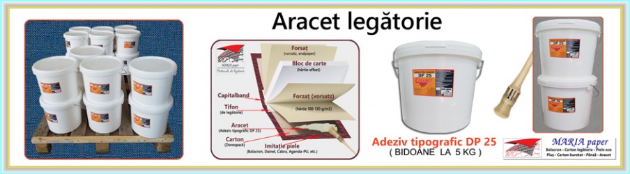 ARACET de LEGATORIE - DP 25 Adeziv tipografic pentru legatorie manuala si mecanica